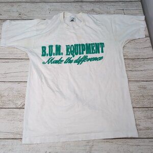 Vintage Fruit of The Loom B.U.M. Equipment T Shirt Size Large
